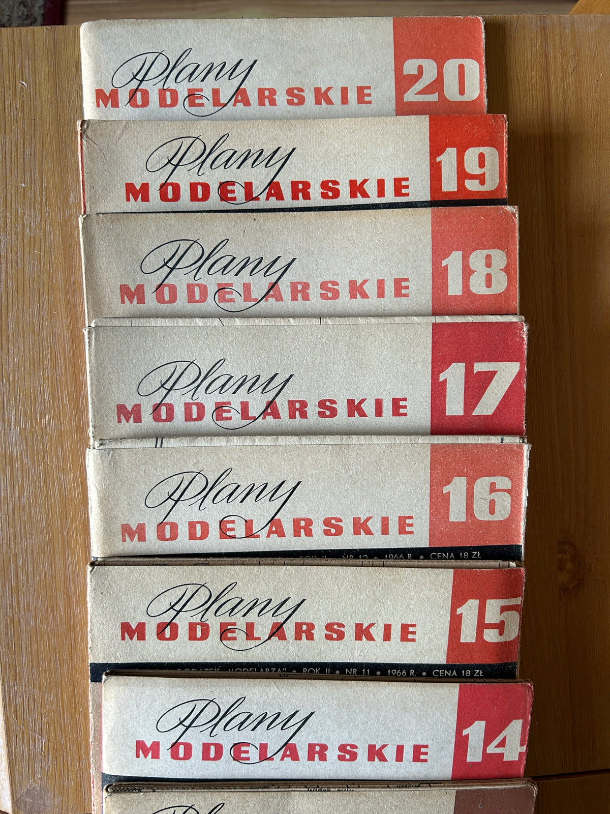 Photo of Plany Modelarskie complete set of 150 issues with folded A1 technical drawings for model building (1965–1989)