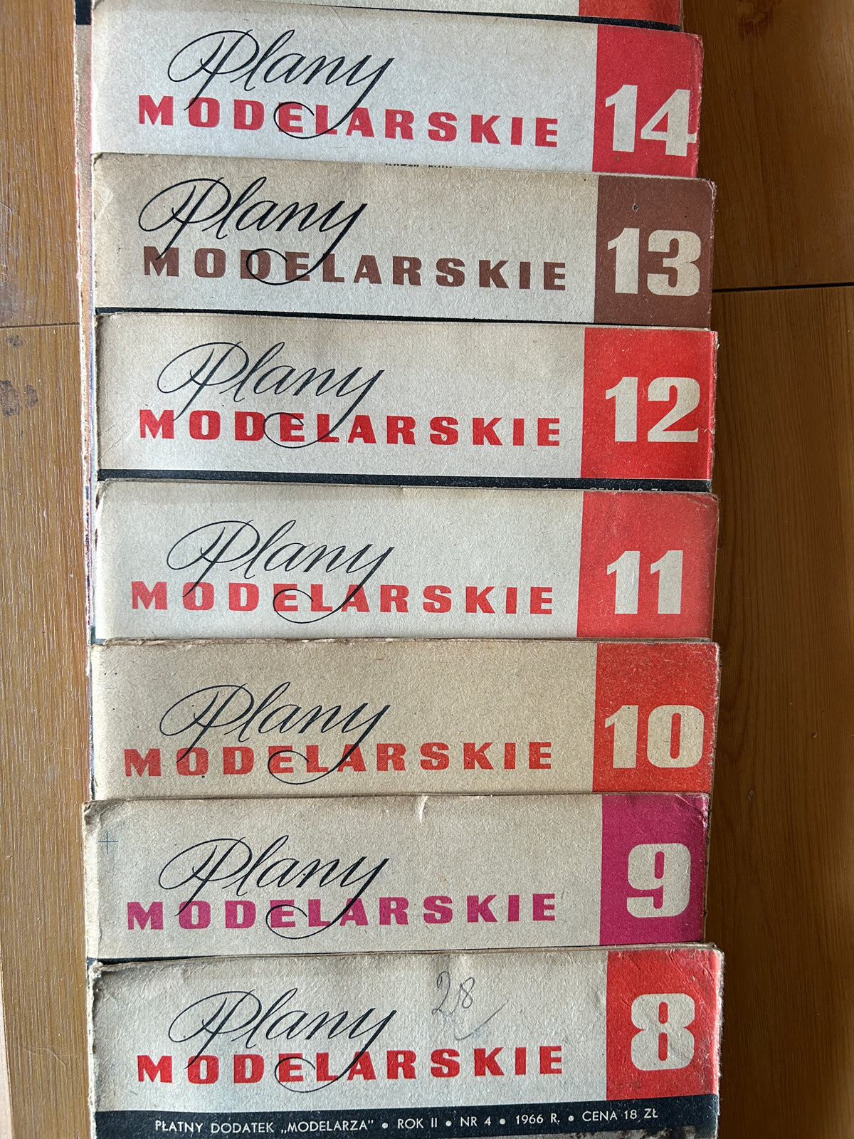 Photo of Plany Modelarskie complete set of 150 issues with folded A1 technical drawings for model building (1965–1989)