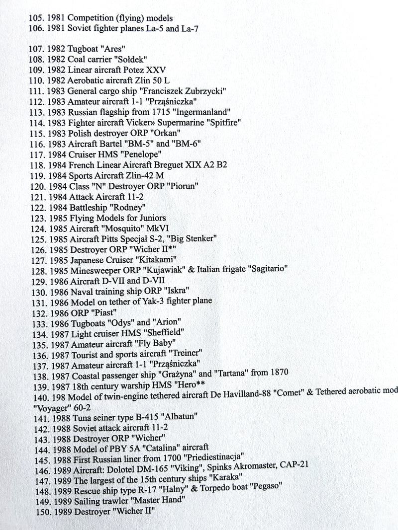 Photo of Plany Modelarskie complete set of 150 issues with folded A1 technical drawings for model building (1965–1989)