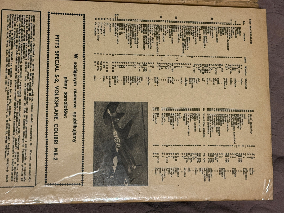 Plany Modelarskie 124 De Havilland 98 Mosquito FB Mk VI LOK