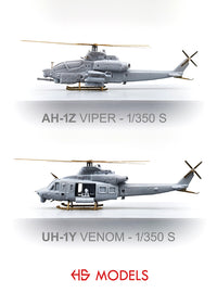 Photo of AH-1Z Viper 1/350 scale resin helicopter set HSM-U350015S with photo-etch and decals