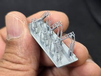 Photo of 1/350 scale ladder set for Arleigh Burke Class Destroyer Flight I and II from HS Model HSM-U350096S 3D printed in resin