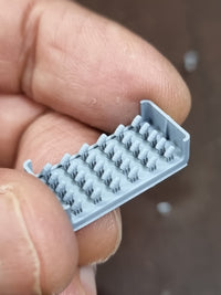 Photo of US Navy Inflatable Life Raft Mk.6 1:700 scale resin model set by HS Model, showing detailed 3D printed rafts for Late Cold War naval ships.