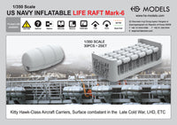 Photo of US Navy Inflatable Life Raft Mk.6 1:350 resin set by HS Model with 60 detailed life rafts for aircraft carriers and warships