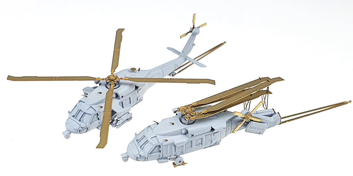Photo of 1/350 scale MH-60S Knight Hawk helicopters by HS Model with photo etch and decals