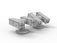 Photo of MK-29 Sea Sparrow 1:700 HS Model resin parts with launchers and missiles.