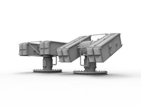 Photo of MK-29 Sea Sparrow 1:700 HS Model resin parts with launchers and missiles.