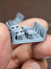 Photo of MK-29 Sea Sparrow 1:700 HS Model resin parts with launchers and missiles.