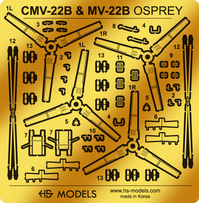 Photo of MV-22B Osprey 1/350 scale resin model kit by HS Model HSM-U350041S