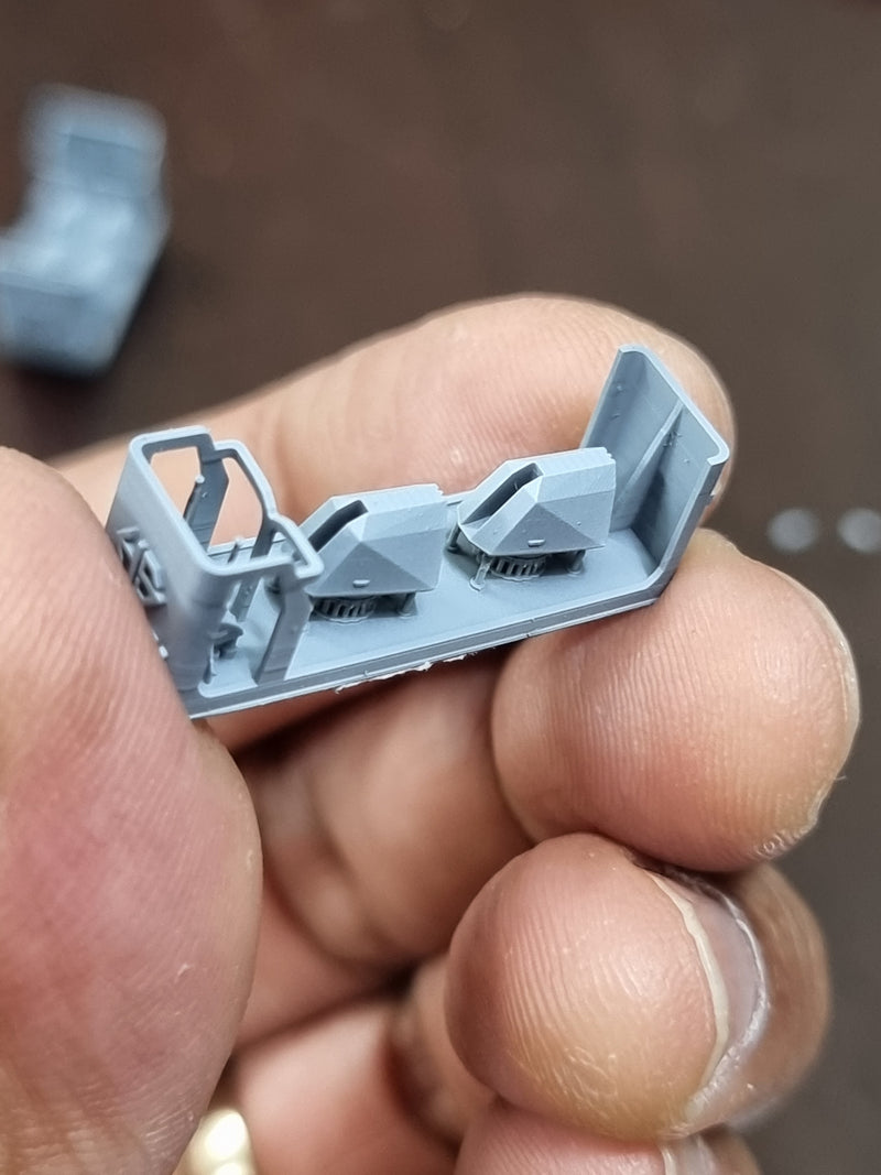 Photo of Mk.110 57mm/70cal Naval Gun 1:700 scale 3D printed resin model by HS Model