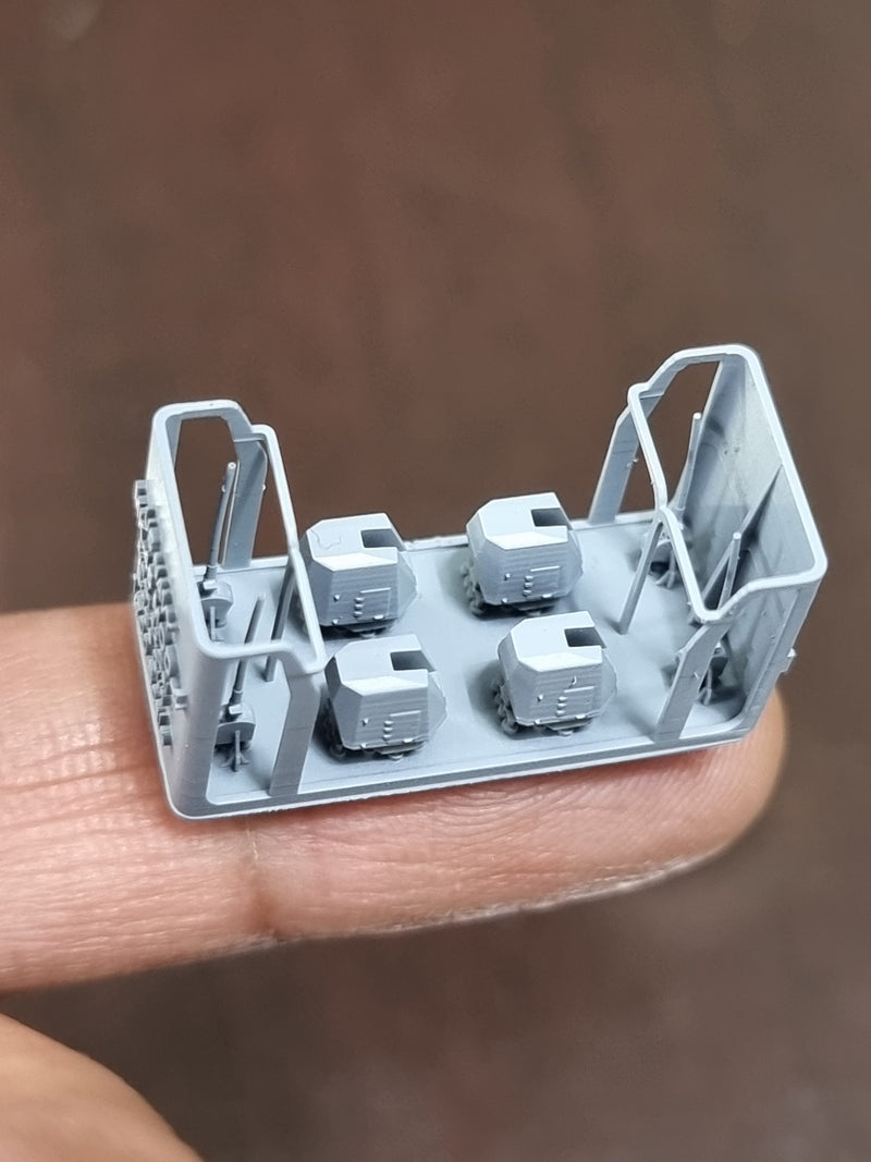 Photo of Mk.45 Mod 4 5inch/62cal Naval Gun 1:700 scale resin model set by HS Model HSM-U700017S