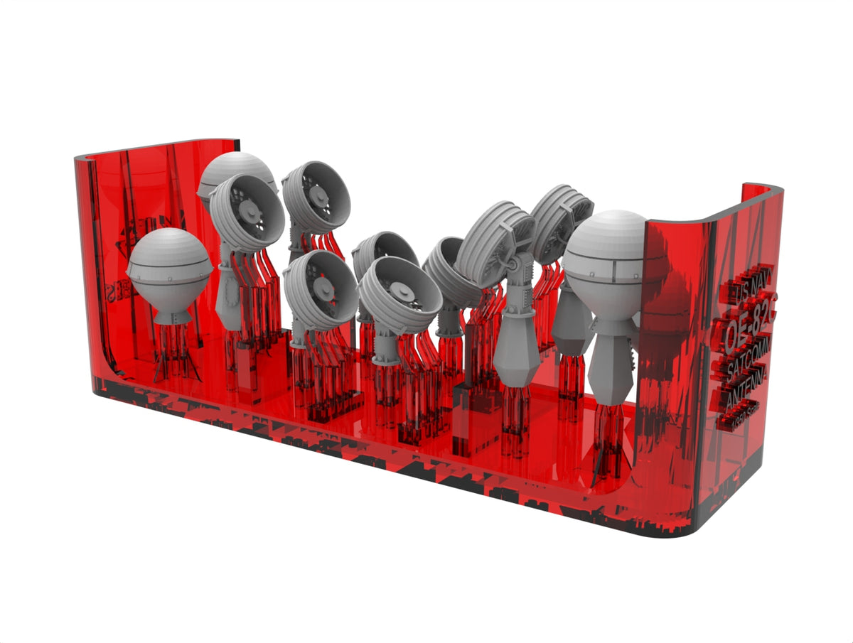 Photo of OE-82C / OE-570 SATCOM Antenna Set 1/350 scale 3D printed resin model by HS Model