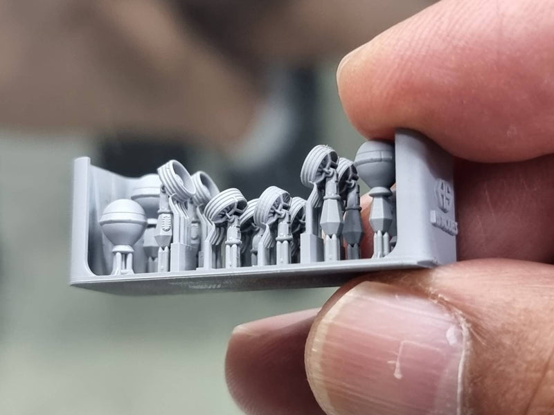 Photo of OE-82C / OE-570 SATCOM Antenna Set 1/350 scale 3D printed resin model by HS Model