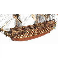 Photo of OcCre Santísima Trinidad wooden model ship kit 1:90 scale, detailed Spanish warship model