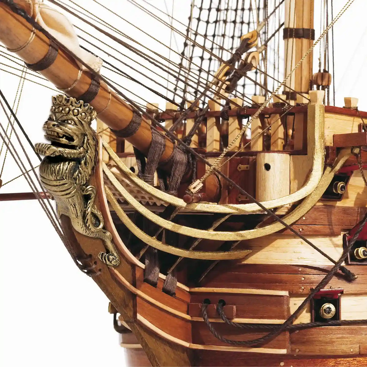 Photo of OcCre Santísima Trinidad wooden model ship kit 1:90 scale, detailed Spanish warship model