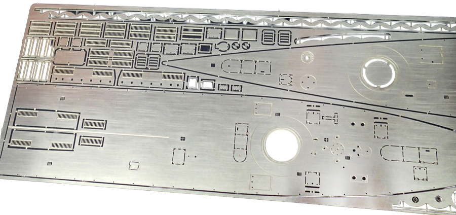 Photo of photo-etched brass deck and detail set for Kilo class submarine 1:144 Trumpeter 05903 by RCSubs