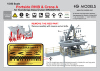 Photo of Portside RHIB & Crane A photo-etched detail set for Ticonderoga Class Cruiser 1:350 HSM-U350106S