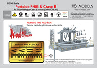 Photo of Portside RHIB and Crane B photo-etched detail set for Ticonderoga Class Cruiser 1:350 by HS Model