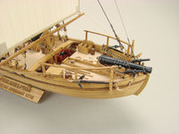 Photo of the Philadelphia American Gunboat 1776 wooden model kit in 1:72 scale by Shipyard WM:008