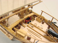 Photo of the Philadelphia American Gunboat 1776 wooden model kit in 1:72 scale by Shipyard WM:008
