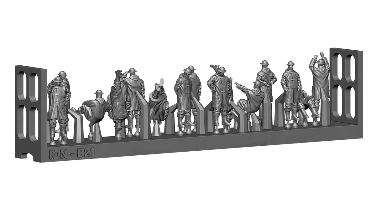 Photo of 1:144 scale Royal Navy personnel in bad weather gear – ION Models Set R144-002