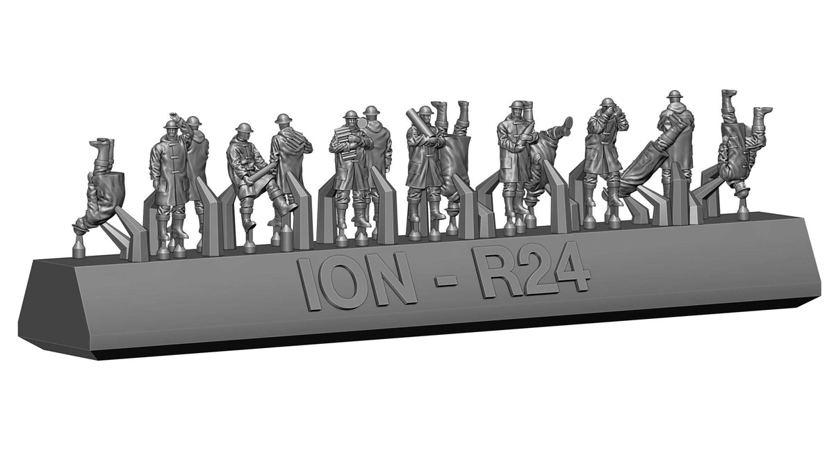 Photo of 1/350 scale WWII Royal Navy rough weather personnel figures from ION R350-002