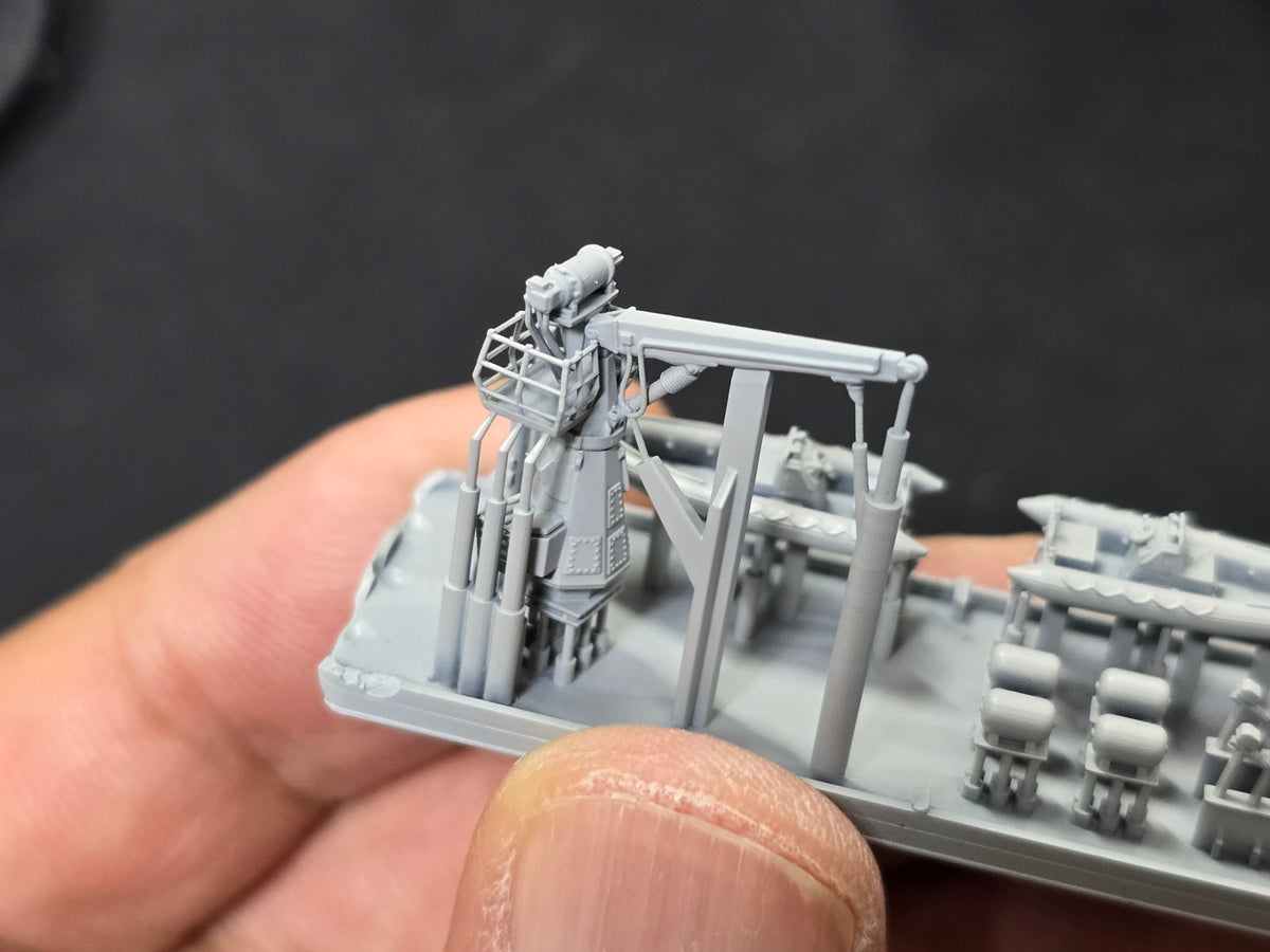 Photo of RHIB and Crane Type II detail set for Arleigh Burke Flight IIA destroyer 1:350 HS Model HSM-U350102S