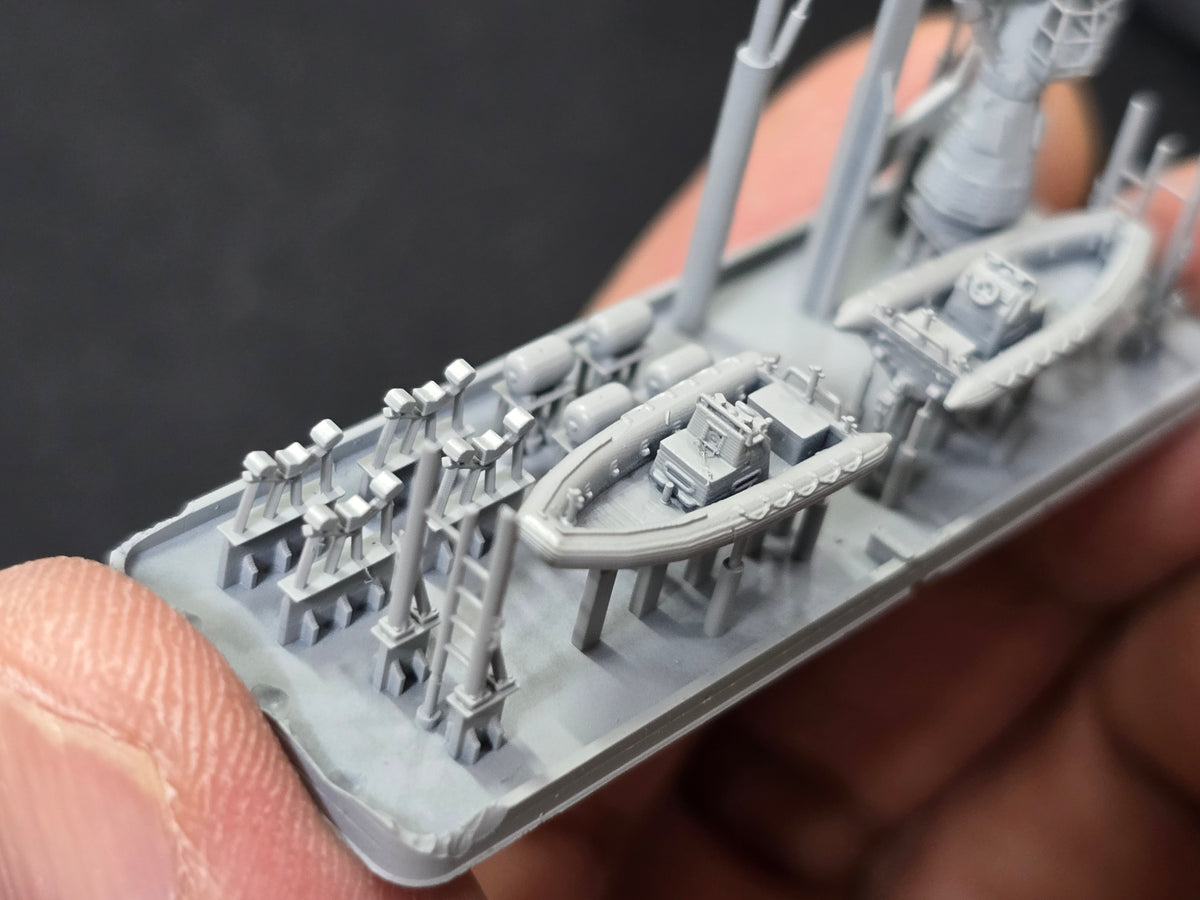 Photo of RHIB and Crane Type II detail set for Arleigh Burke Flight IIA destroyer 1:350 HS Model HSM-U350102S
