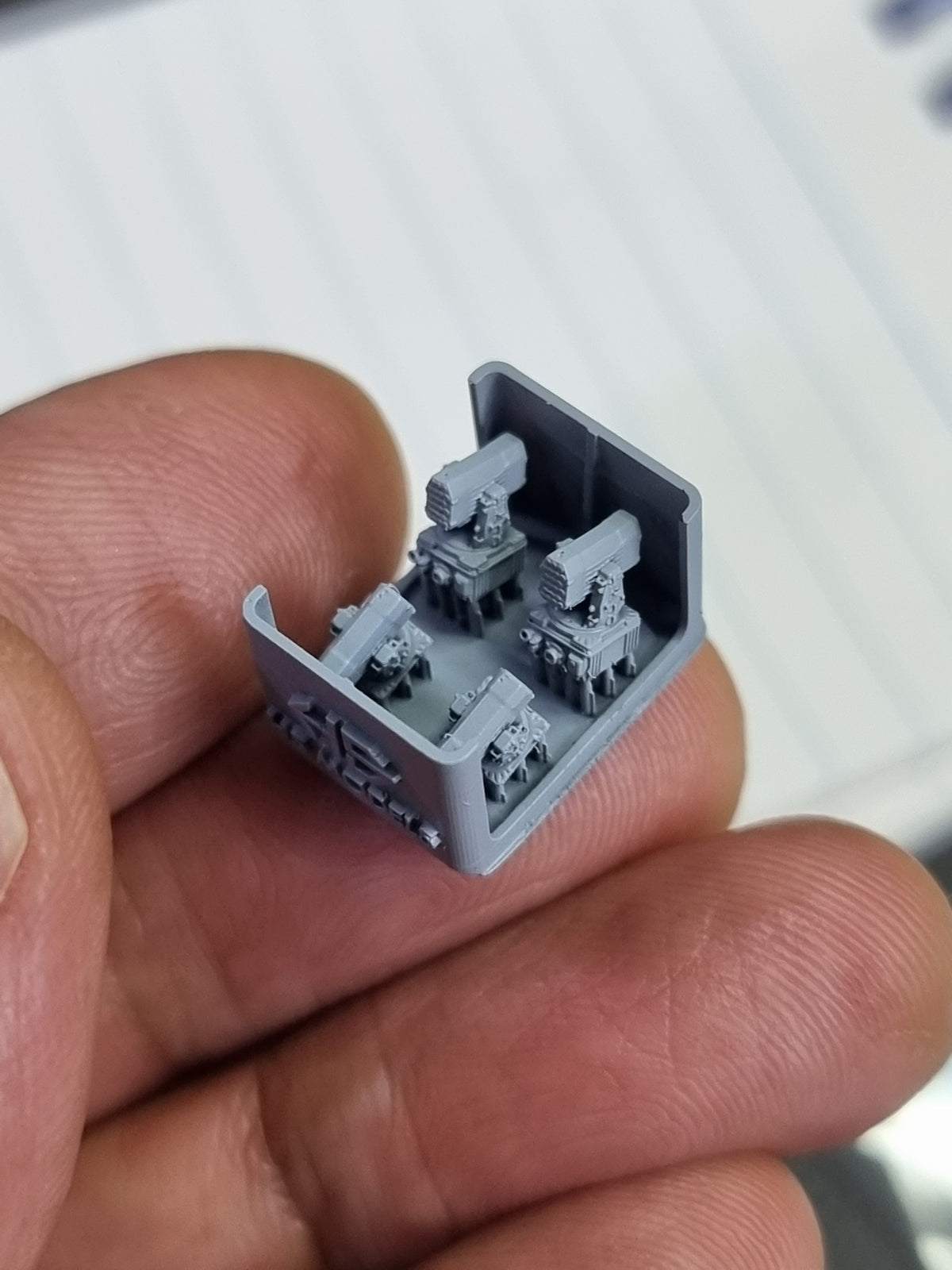 Photo of RIM-116 RAM Launcher 1/700 scale 3D printed resin model set by HS Model HSM-U700005S