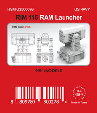 Photo of RIM 116 RAM Launcher 1/350 scale resin model set HSM-U350009S 3D printed parts
