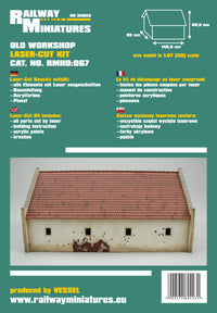Photo of Old Workshop 1:87 Scale Vessel Railway Miniatures Laser-Cut Card Model Kit assembled building