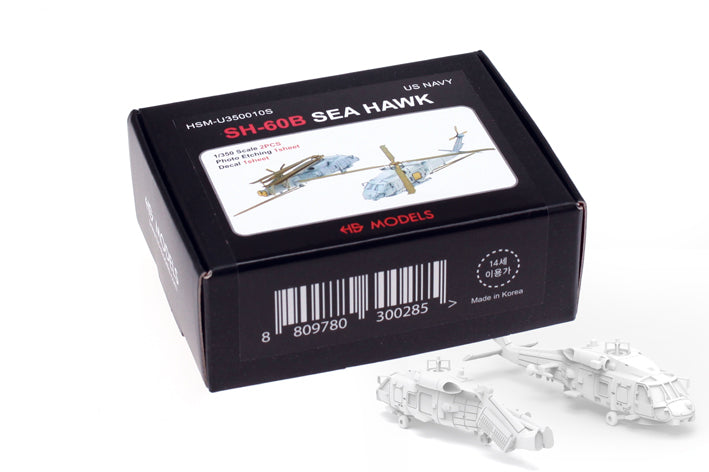 Photo of SH-60B Sea Hawk 1/350 scale resin helicopter model kit HSM-U350010S with photo etch and decals