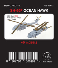 Photo of SH-60F Ocean Hawk 1/350 scale 3D printed resin model kit by HS Model with decals and photo etch