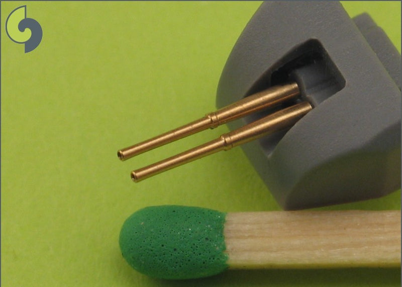 Photo of Master 1:400 British 4in/45 QF HA Mk XVI brass barrels set SM-400-002 for WWII Royal Navy ship models