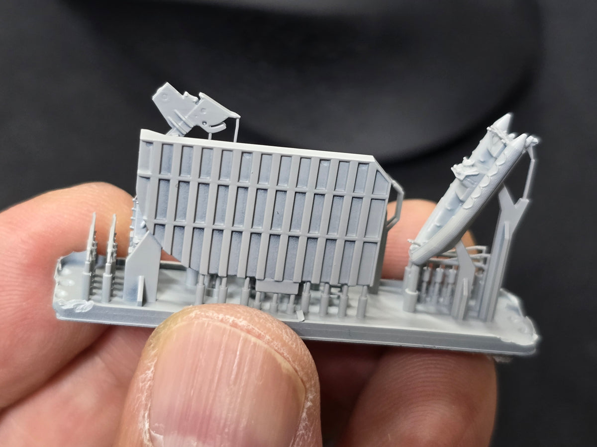 Photo of Starboard RHIB & Crane A photo-etched set for Ticonderoga-class cruiser 1:350 HS Model HSM-U350104S
