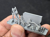 Photo of Starboard RHIB and Crane B photo etched set for Ticonderoga class cruiser 1:350 scale by HS Model