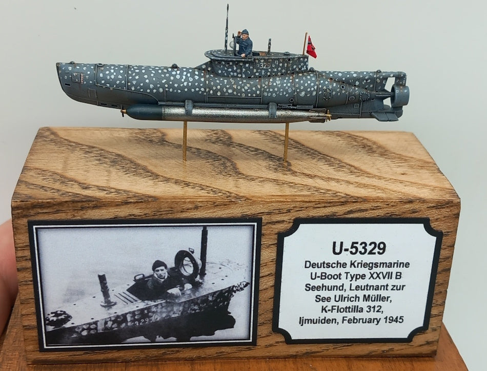 Photo of Seehund Type XXVIIB resin submarine model 1:144 scale by RCSubs RE-SEHU-144