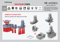 Photo of 1/350 scale SEARAM CIWS resin model set by HS Model HSM-U350004S