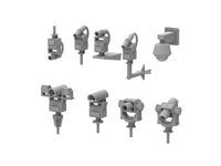 Photo of HS Model HSM-U200066S 1:200 scale security camera set with 57 miniature CCTV accessories