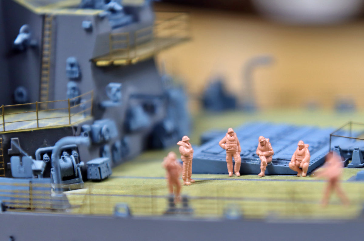 Photo of US Navy Figures Type 2 1:200 resin mooring crew set with 25 naval figures for ship models