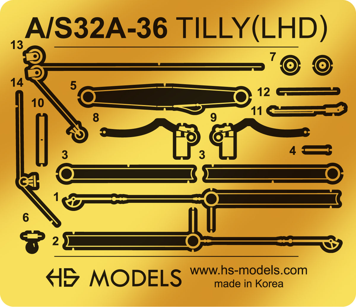 Photo of US Navy Crash Crane A/S32A-36 TILLY 1:350 scale model kit by HS Model with photo etch details