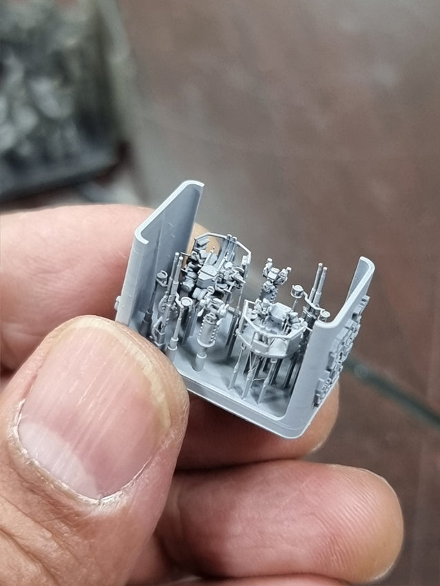 Photo of 1/350 scale 40mm Twin Bofors Late version 2 resin model gun set with Mk.51 director by HS Model