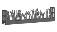 Photo of Modern US Navy Carrier Crew Set in 1:200 Scale by ION Models, featuring 72 unpainted detailed miniature figures in realistic carrier crew poses.