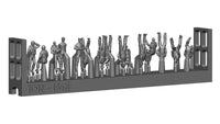 Photo of Modern US Navy Carrier Crew Set in 1:200 Scale by ION Models, featuring 72 unpainted detailed miniature figures in realistic carrier crew poses.