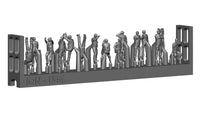 Photo of Modern US Navy Carrier Crew Set in 1:200 Scale by ION Models, featuring 72 unpainted detailed miniature figures in realistic carrier crew poses.