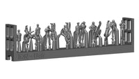 Photo of Modern US Navy Carrier Crew Set in 1:200 Scale by ION Models, featuring 72 unpainted detailed miniature figures in realistic carrier crew poses.