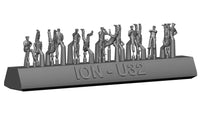 Photo of 1:350 scale Modern US Navy Crew Set (ION U350-003) showing 72 detailed resin figures in various naval poses