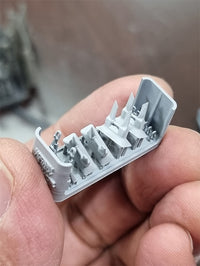 Photo of Modern US Navy LPD anchor set 1/350 scale with 3D printed resin anchors and chain by HS Model HSM-U350033S