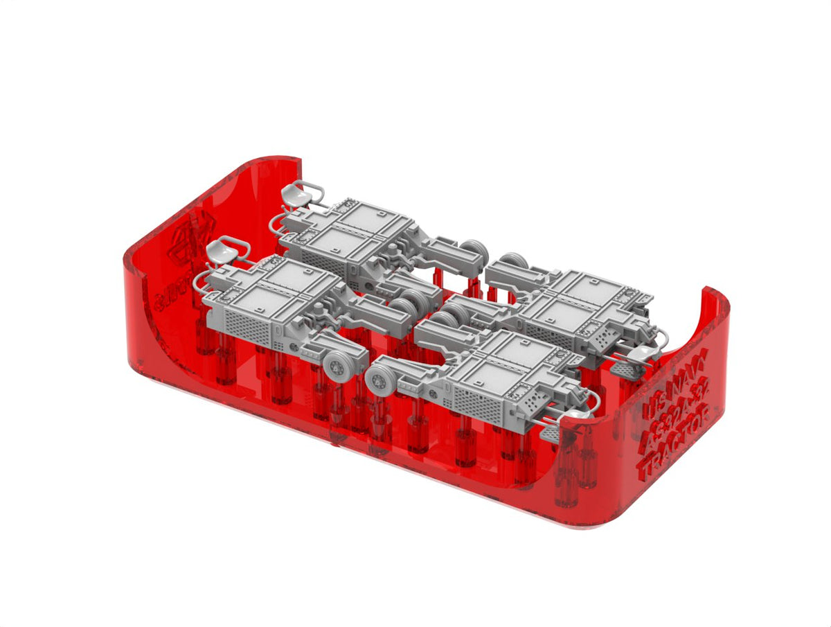 Photo of 1:700 scale US Navy A/S32A-32 tractors 3D printed resin model set by HS Model