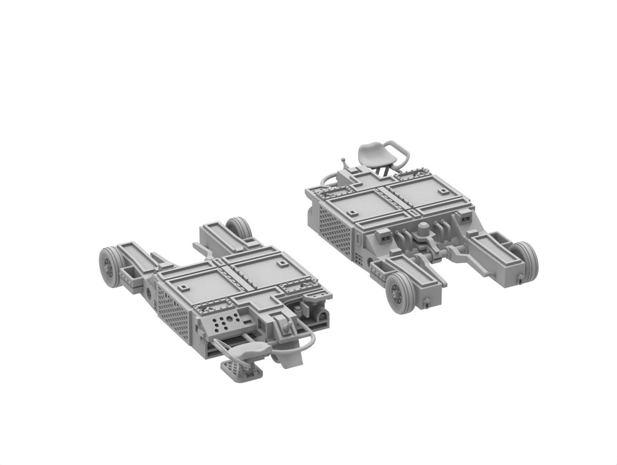 Photo of 1:700 scale US Navy A/S32A-32 tractors 3D printed resin model set by HS Model